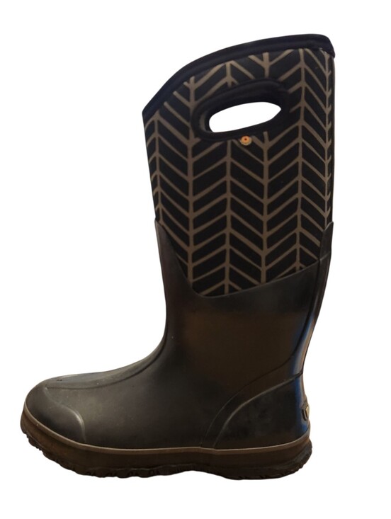 Bogs Shoes - Bogs Classic Tall Boots Womens Size 8 Badge Gray Chevron